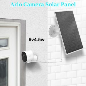 Solar Panel Charger for Arlo Camera, Power Compatible with Pro 4, Arlo Pro 5S, Pro 3, Ultra 2, and Ultra Cameras, 13ft/4m Cable, 6V4.5W