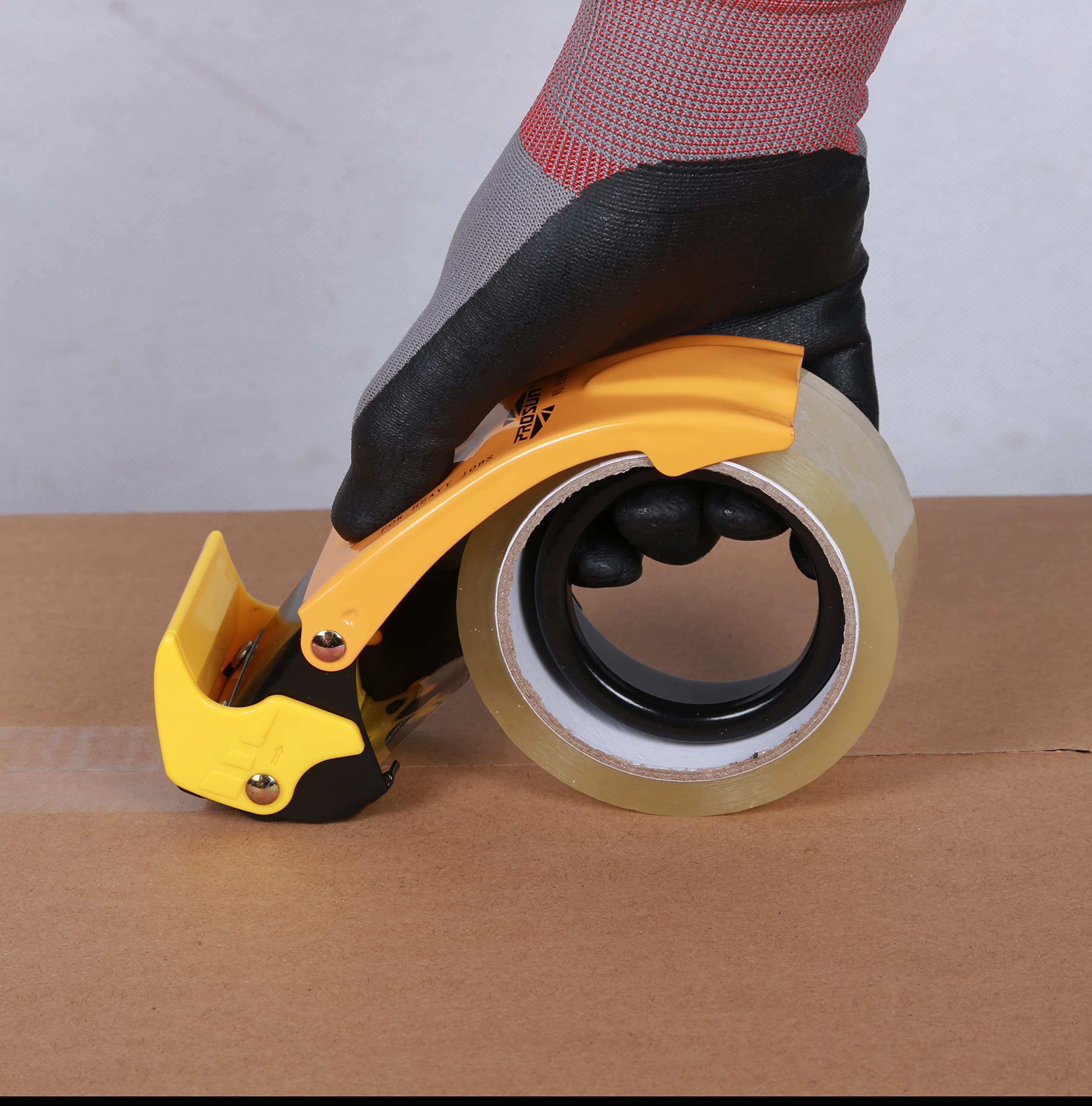 【Upgraded】PROSUN Blade Safety Pink Cover 2 Inch Professional Packing Tape Dispenser Packaging Metal Handheld Tape Gun Sealing Cutter TG11