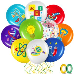 capoda 60 pieces science party balloons decorations science latex balloons science themed latex birthday balloons for little scientist science party supplies favors chemistry laboratory decorations