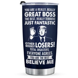 aurahouse funny boss gifts for men women, you’re a great boss 20 oz tumbler cup, boss lady gifts, boss birthday gifts, christmas gifts for boss, boss day stainless steel tumbler