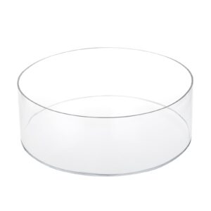 kcgani large round acrylic cake stand, 12"dx4"h, clear
