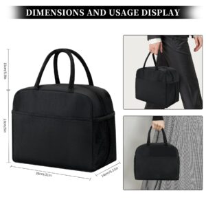 douyadady Lunch Bag Women/Men Lunch Box Women/Men (black lunch bag)