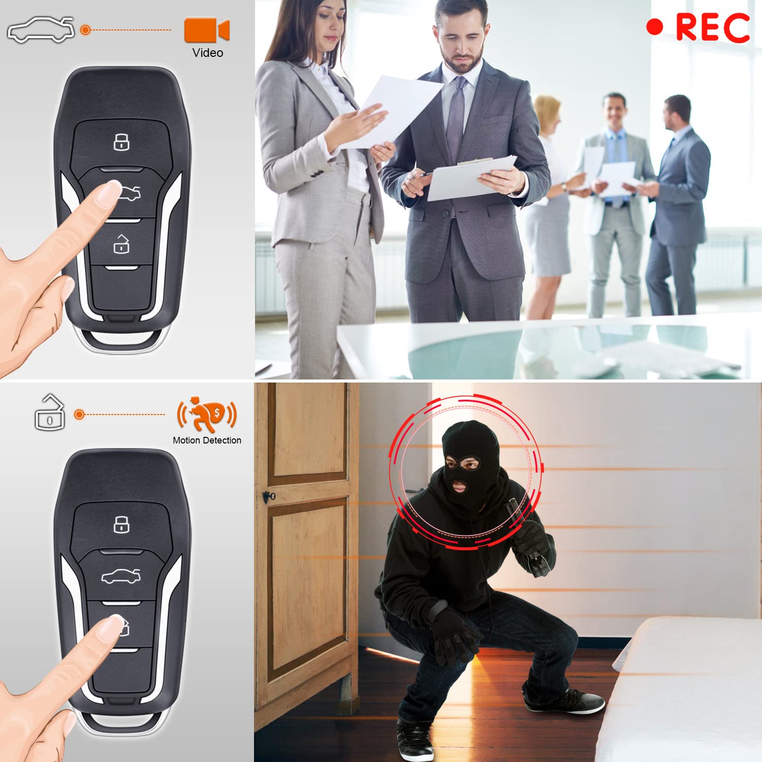 128GB Hidden Video Camera,1080P Portable Spy Camera Mini Covert Nanny Video Surveillance Camera with Motion Detection for Home, Office