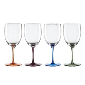 oneida bottoms up wine glasses, set of 4, 4 count, multi