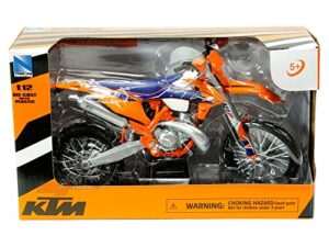 300 exc-tpi enduro dirt bike motorcycle orange 1/12 diecast model by new ray 58373