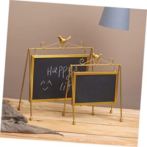 STOBOK Wedding Decor Black Chalkboard Black Decor Small Chalkboard Sidewalk Blackboard Message Board Sign Store Blackboard Table Blackboard Coffee Shop Blackboard The Sign Decorate Bamboo