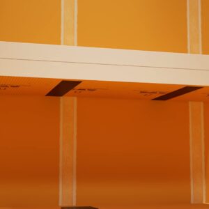 Floating Shower Bench Kit with Orange XPS Waterproof Board - Original Shower Bench Bracket® (14x24)