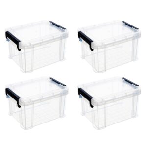 alasum 4pcs boxes mini storage box storage organizer mini clip box mini storage boxes clear organizer box container with lid clothing storage bins sundries case storage container