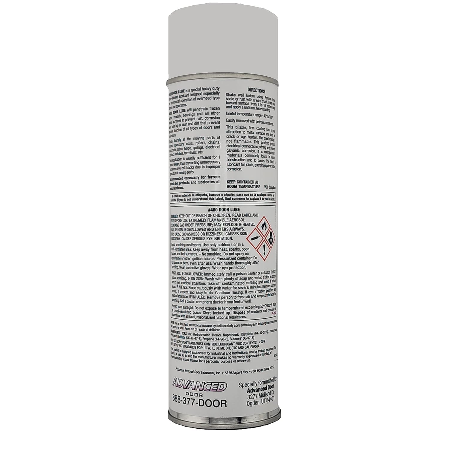 Garage Door Lube and Rust Preventative | 12' Spray Range | No Silicones | Dries Clear | Oil Based Lubricant | 15oz | Reduce Noise | Quiet Squeaks (Single)