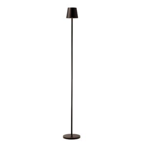 o’bright sandy- cordless led floor lamp for outdoor/indoor, rechargeable, water resistant, dimmable, carry light, adjustable height stand lamp for patio, living room, bedside, table night lamp, black