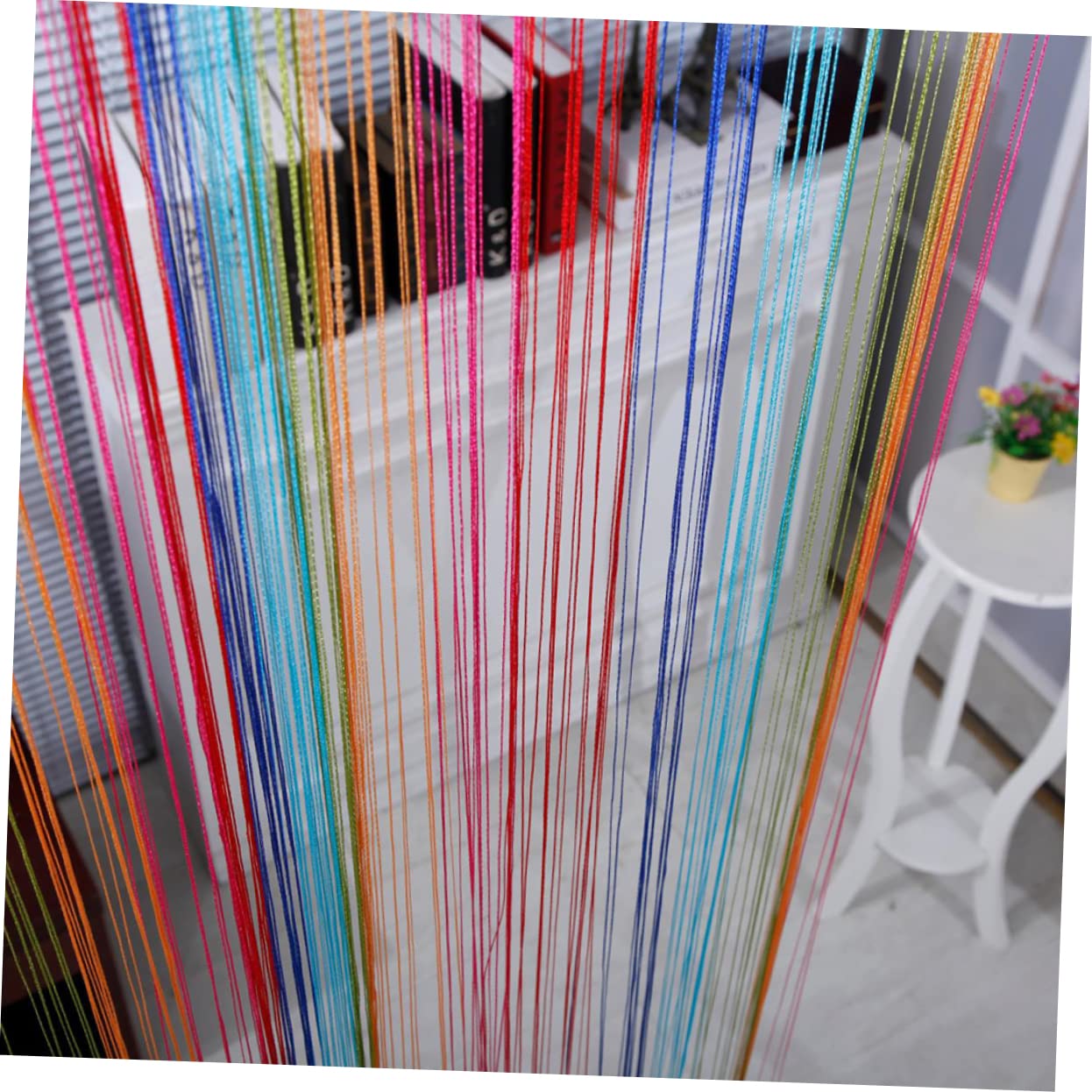 Levemolo String Tassel Screen Thread Fringe Panel Door Lace Window Panel Wedding Photo Backdrop Tassel Ribbon Curtain Macrame Curtain Boho Curtain Curtains for Living Room Bohemian Divider