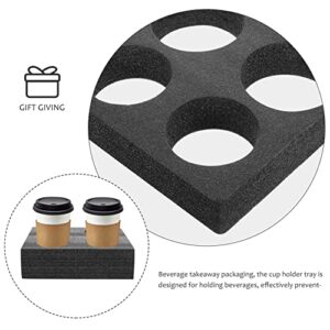 BESPORTBLE 4pcs Drink Cup Holder 6 Cup Carrier Takeout Cup Holders Drink Carry Holder Cup Holders for Drinks Coffee Cup Carrier Cup Stand Coffee Cup Holders Mala Tang Shelf Pearl Cotton