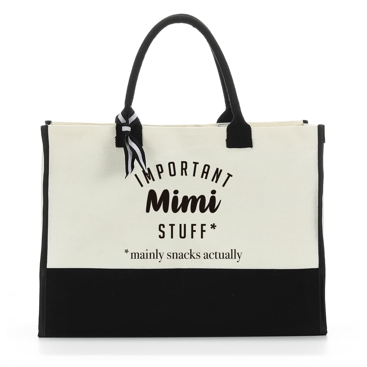 FORBIDDEN PAPER Mimi Gifts Tote Bag Important Mimi Stuff Tote Mother's Day Gift Grandma Gifts Birthday for Mimi Handbag Shopping Bag Grocery Bag Utility Tote