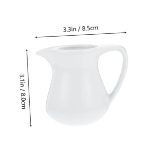 Cabilock 1Pc ceramic milk cup ceramic serving pitcher gravy pourer sugar containers for countertop coffee creamer pitcher gravy saucer soy sauce dish Latte milk frother ceramics white Honey