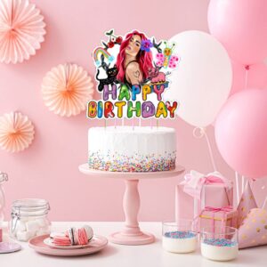 32Pcs Manana Birthday Party Decorations,Party Supply Set for Kids with 1 Happy Birthday Banner Garland , 13 Cupcake Toppers,18 Balloons for Karol G Party Supplies