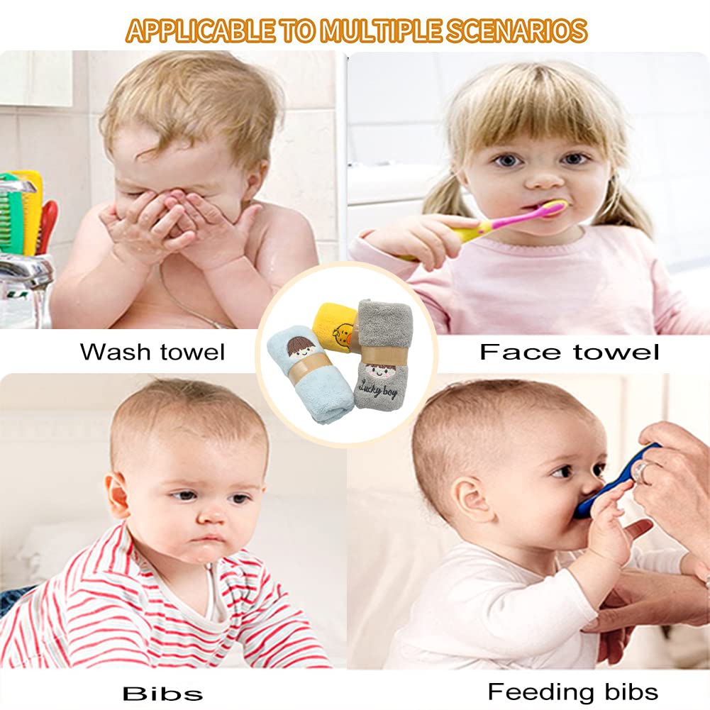 HISHELL Waterproof Drool Bibs for Toddlers 1-6 years old, Baby Feeding Bibs Unisex with PEVA Back, Soft and Absorbent Adjustable Burp Cloths Bibs for Girl Boy