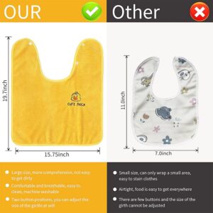 HISHELL Waterproof Drool Bibs for Toddlers 1-6 years old, Baby Feeding Bibs Unisex with PEVA Back, Soft and Absorbent Adjustable Burp Cloths Bibs for Girl Boy