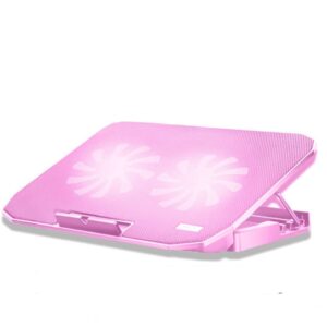laptop cooling pad gaming laptop cooling pad slim usb powered laptop cooler with 2 fan and stand for 14-15.6 inch laptops (pink)