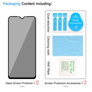 Lokyoo 2 Pack Privacy Screen Protector for Oneplus Nord N300 5G [Anti-Spy Tempered Glass], Ultra HD, Anti-Scratch, Bubble-Free, Easy Install 9H Protective Glass for Nord N300