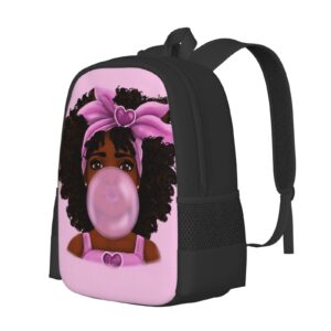 nrseag African American Girl Backpack Black Girl Backpack African Kids Cute Black Girl Bookbag for School Kids Teen Girls