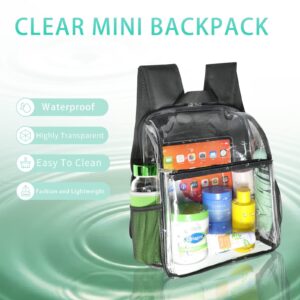 SPODEARS Small Clear Backpack, Stadium Approved 12x12x6 Clear Backpack for Festivals Concert Sports Events Athletic Activities