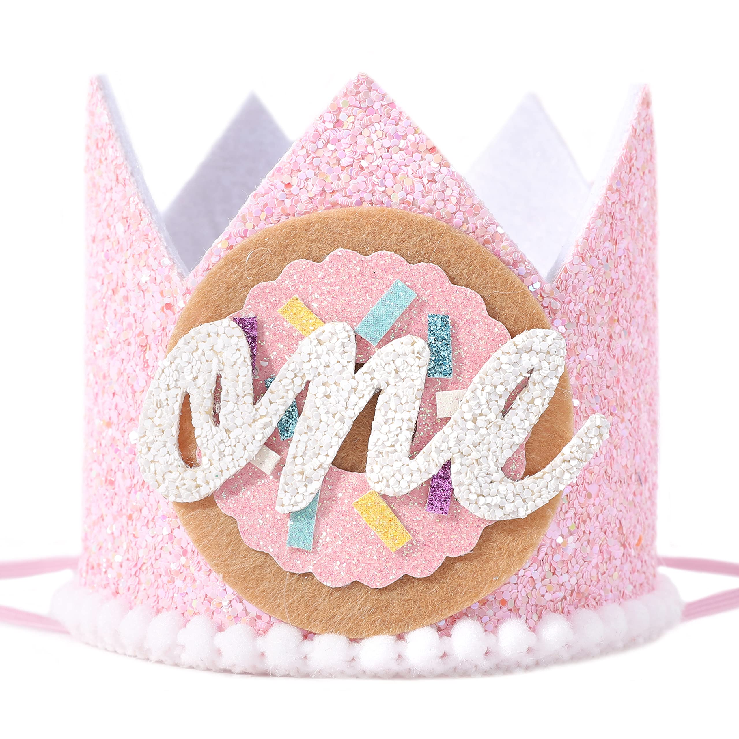 Rpvod 1st Birthday for Donut Baby Hat - Donut One Birthday Crown for Decoration,First Birthday Headpiece for Baby Girl,Best Party Supplies for Kids,Photo Booth Props Baby Showers