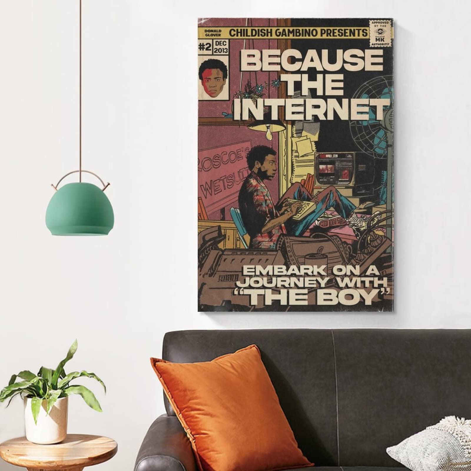 Childish Gambino- Because The Internet Canvas Poster Bedroom Decoration Landscape Office Valentine's Birthday Gift Unframe-style12x18inch(30x45cm)