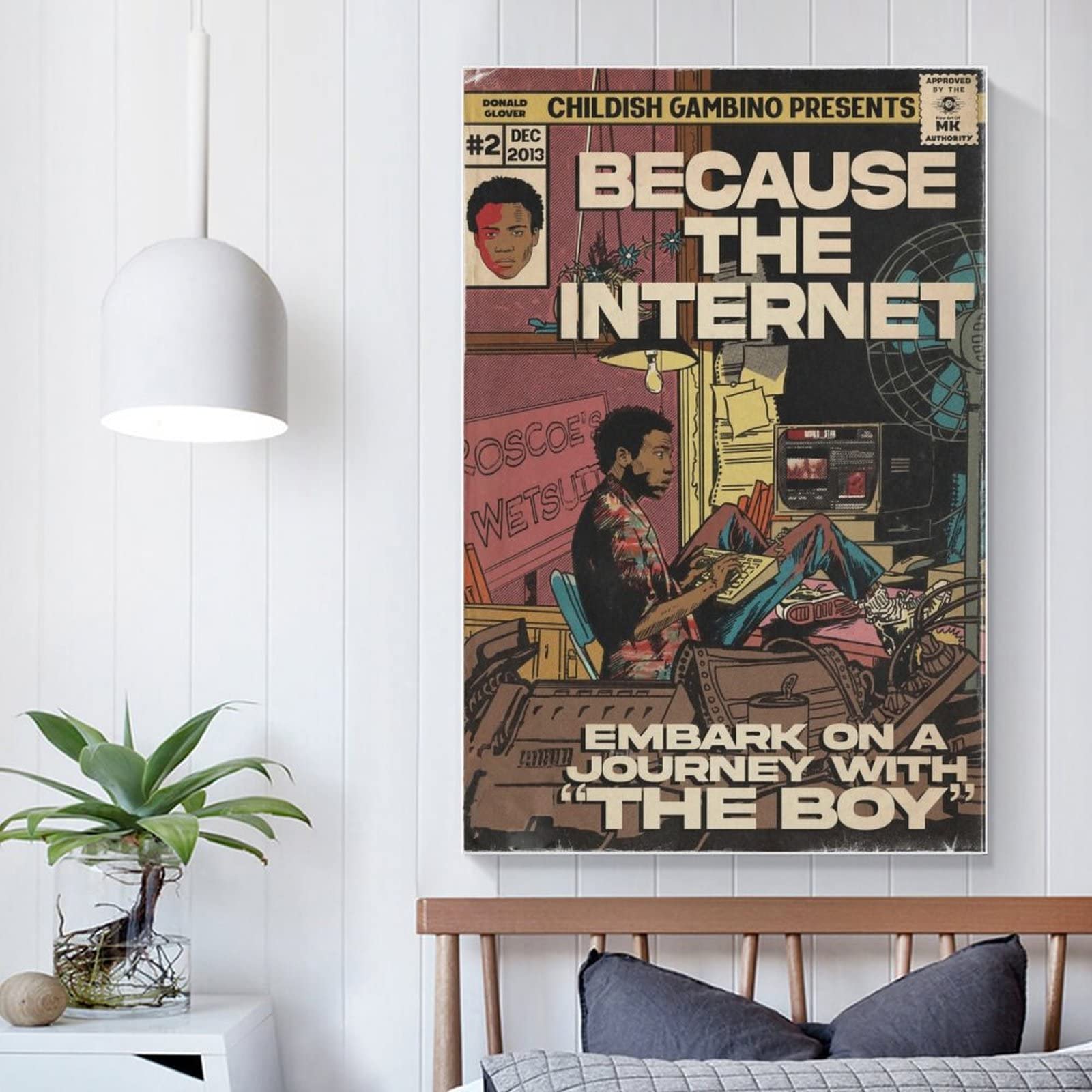 Childish Gambino- Because The Internet Canvas Poster Bedroom Decoration Landscape Office Valentine's Birthday Gift Unframe-style12x18inch(30x45cm)