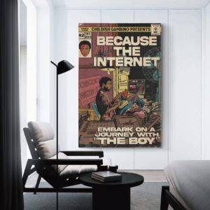 Childish Gambino- Because The Internet Canvas Poster Bedroom Decoration Landscape Office Valentine's Birthday Gift Unframe-style12x18inch(30x45cm)