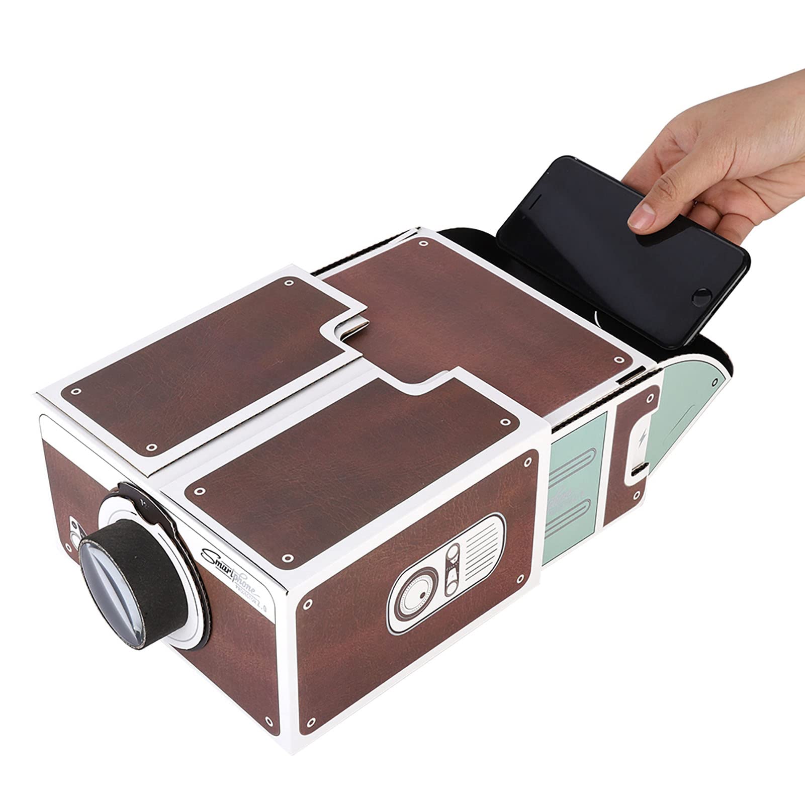 Mini Projector,Second Generation Mini DIY Home Portable Smart Mobile Phone Projector Home Cinema