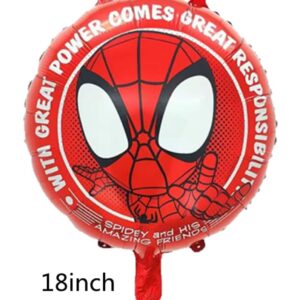 Spider hero and his magical friends aluminum foil balloons, Spider hero birthday party balloons, Spider boy theme party decorations