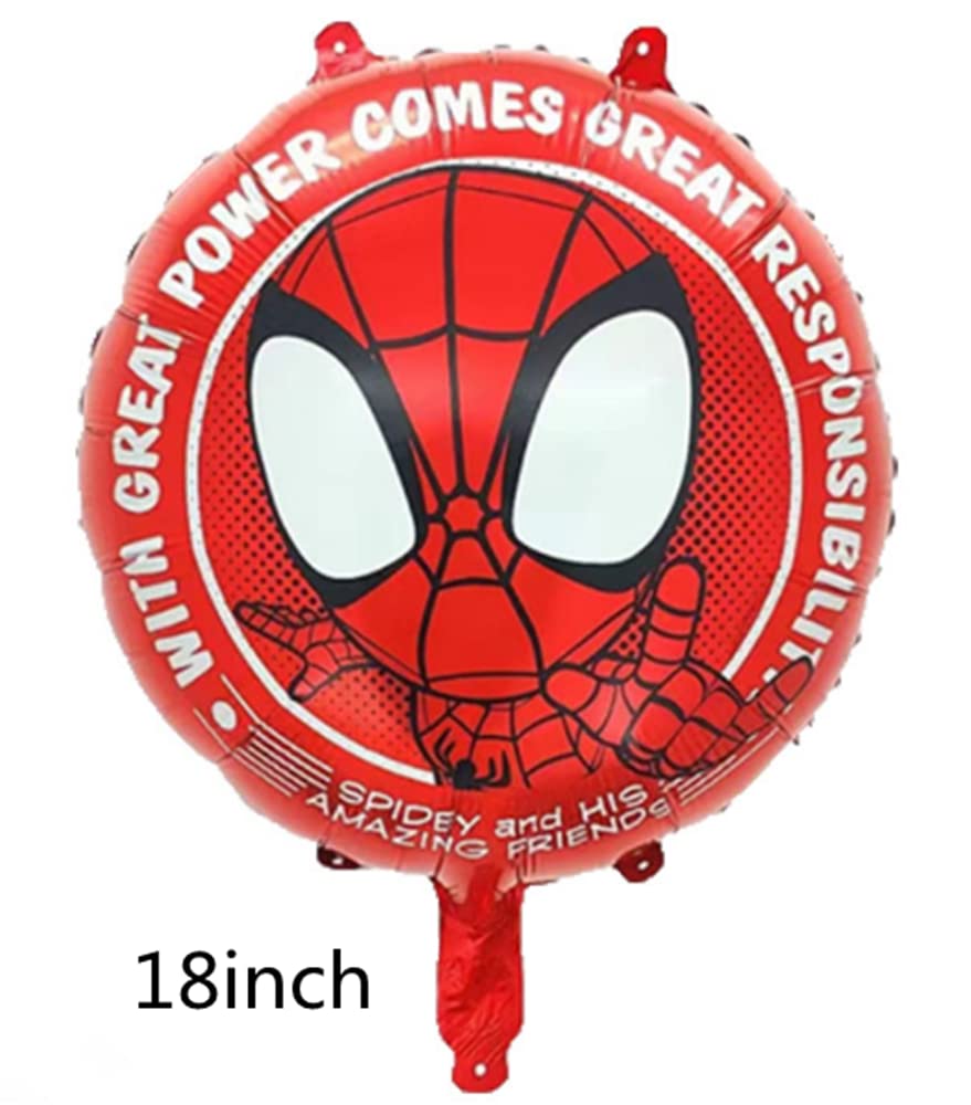 Spider hero and his magical friends aluminum foil balloons, Spider hero birthday party balloons, Spider boy theme party decorations