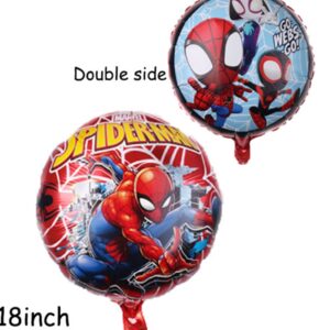 Spider hero and his magical friends aluminum foil balloons, Spider hero birthday party balloons, Spider boy theme party decorations