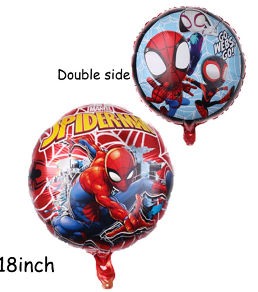 Spider hero and his magical friends aluminum foil balloons, Spider hero birthday party balloons, Spider boy theme party decorations