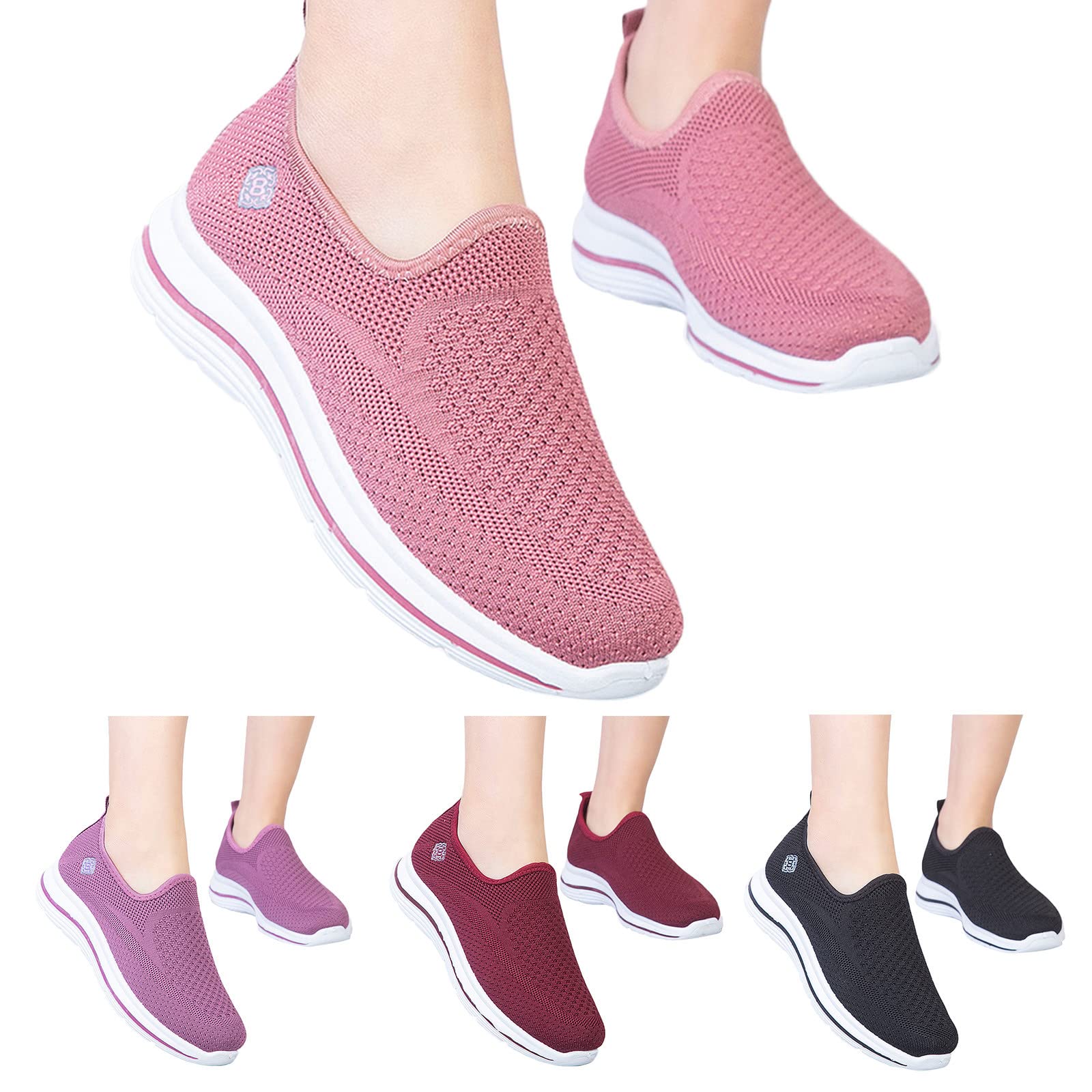 USYFAKGH Womens Air Running Shoes Lightweight Sneakers Women Sneakers Mesh Breathable Summer Fashion New Pattern Soft Sole Comfortable Non Slip Shoes