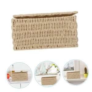 CHILDWEET 150cm Beige Wicker Storage Basket with Lid, Multipurpose Basket for Home, Kids, Office, Decor, Organization