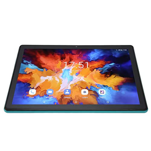 Rosvola 10.1 Tablet Green Tablet PC IPS HD Touch Screen 5GW WiFi 100-240V Home Learning (US Plug)