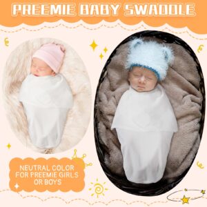 Newwiee 4 Pcs Preemie Baby Swaddle Preemie Swaddle Wrap Adjustable Swaddle Blanket Preemie Size Newborn Cotton Swaddle Blanket for Preemie Boys Girls Sleep