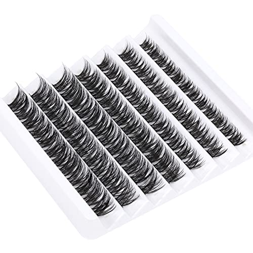 Lash Clusters DIY Eyelash Extensions Natural Individual Lashes CC Curl Eyelash Clusters 8-14mm DIY Lash Extension Clusters Wispy Volume Cluster Lashes by TOOCHUNAG