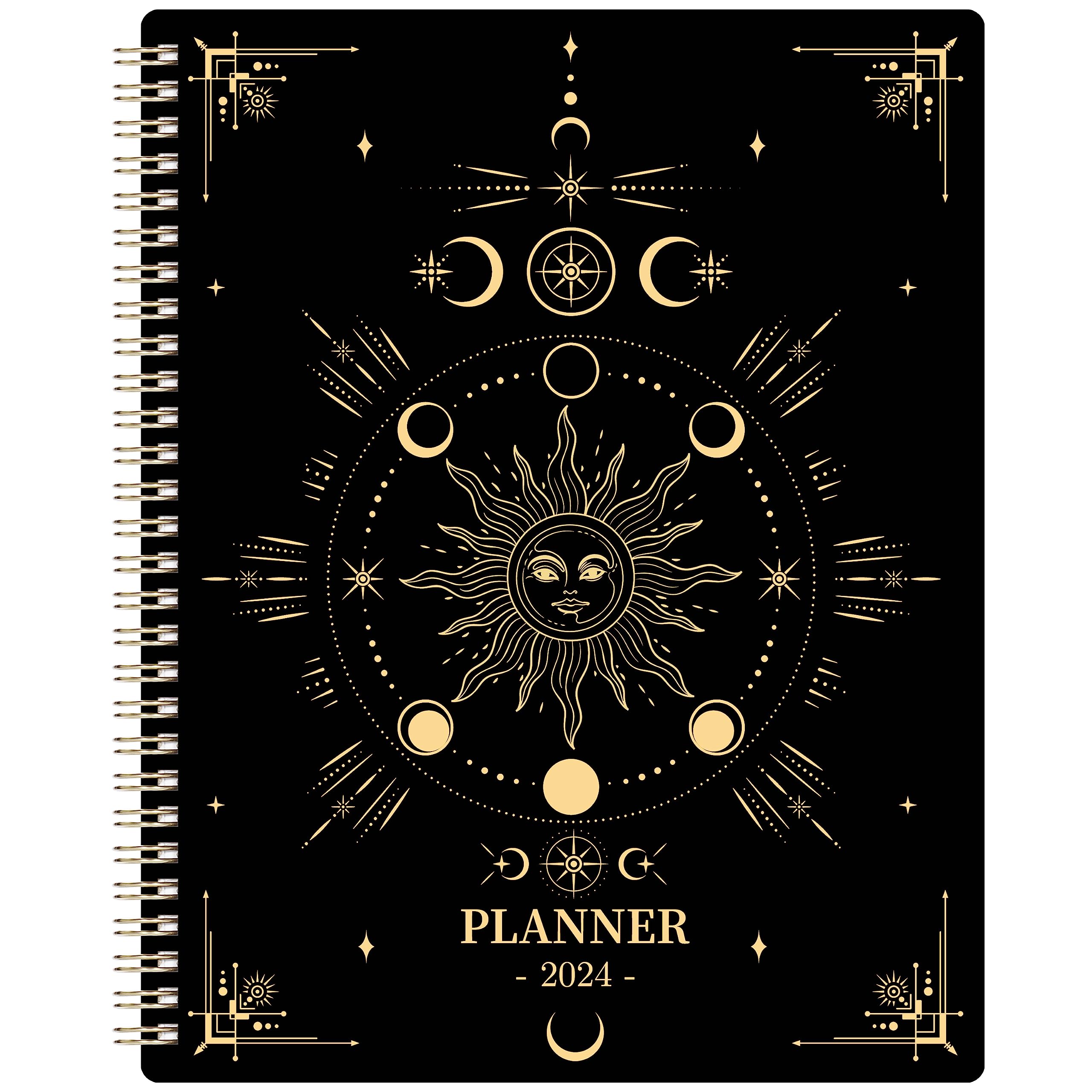 2024 Planner - Jan. 2024 - Dec. 2024, Planner 2024, 8" x 10", 2024 Planner Weekly and Monthly with Tabs + Flexible Cover + Thick Paper + Twin-Wire Binding, Daily Organizer