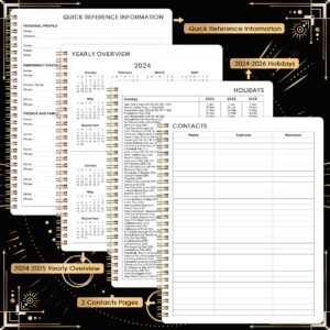 2024 Planner - Jan. 2024 - Dec. 2024, Planner 2024, 8" x 10", 2024 Planner Weekly and Monthly with Tabs + Flexible Cover + Thick Paper + Twin-Wire Binding, Daily Organizer