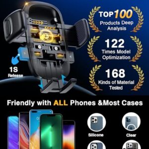 MEMOFO Phone Holders for Your Car【Military Grade Suction Ultra Strong Base】 Phone Mount for Car Windshield Dashboard Air Vent for iPhone, Samsung, Google, Nokia, Other Smartphones