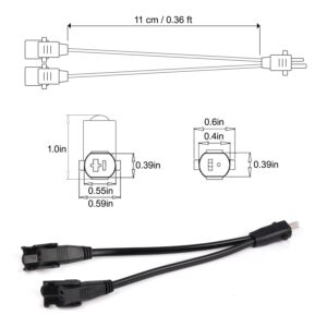 Sopito Recliner Power Supply with 2 Pin Splitter Lead Y Cable Power 2 Motors