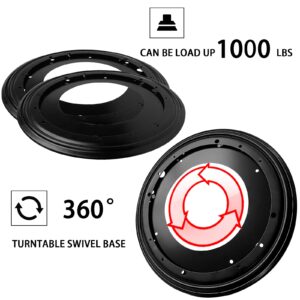 UEJYWUY 4 Pack 12 Inch Lazy Susan Hardware, 1000 Load Capacity 5/16 Thick Round Lazy Susan Turntable Ball Bearing, Turntable Swivel Base for Rotating Table,Serving Tray, Corner Shelves