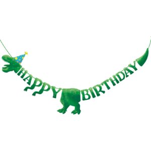 dinosaur happy birthday banner - dinosaur birthday party sign decorations for boys kids dino theme party supplies
