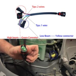 Sheisor Upgrading LED Headlight Conversion Harness, Upgrade Headlamp Wire Harness Compatible with 2016-2023 Toyota Tacoma to Use 2020+ LED Headlights (Not for SR SR5)