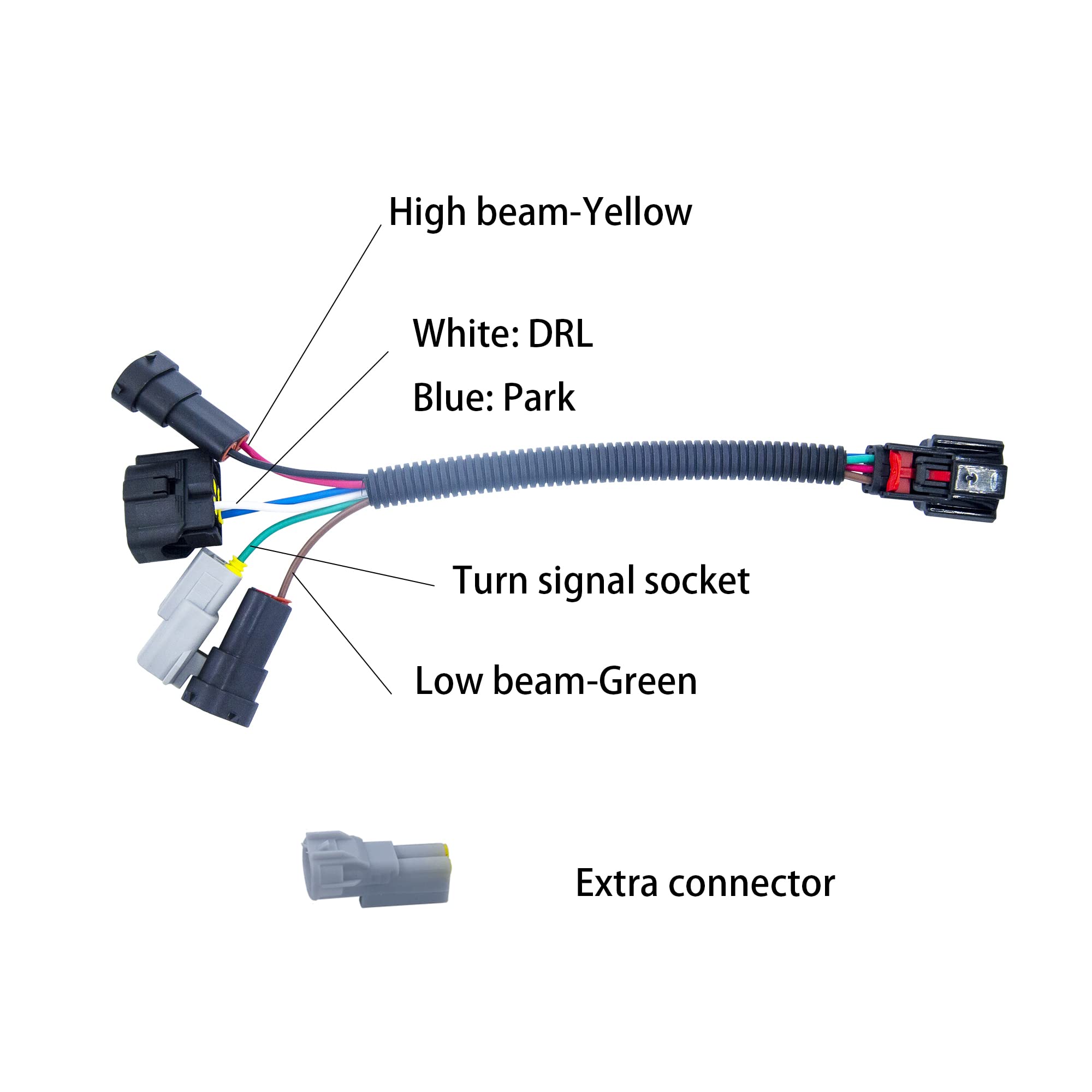 Sheisor Upgrading LED Headlight Conversion Harness, Upgrade Headlamp Wire Harness Compatible with 2016-2023 Toyota Tacoma to Use 2020+ LED Headlights (Not for SR SR5)