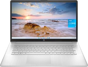 hp 2023 newest laptop, 17.3 inch display, intel core i3-1125g4 processor, 12gb ram, 256gb ssd, intel uhd graphics, bluetooth, webcam, windows 11 home in s mode