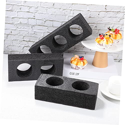 Healeved 4 Pcs Cup Holder Black Serving Tray Black Trays Drink Holder for Couch Milk Tea Holders Beverage Carrier Beverage Packaging Carrier Coffee Cup Carrier Tray Drink Cup Carrier Tray