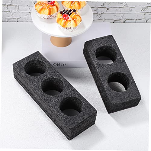 Healeved 4 Pcs Cup Holder Black Serving Tray Black Trays Drink Holder for Couch Milk Tea Holders Beverage Carrier Beverage Packaging Carrier Coffee Cup Carrier Tray Drink Cup Carrier Tray